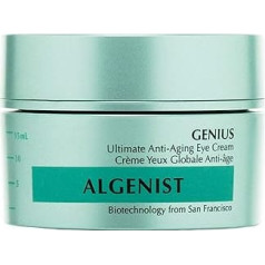 Algenist Genius Ultimate Anti-Ageing acu krēms — vegāns, nostiprinošs acu krēms pret grumbām un tumšiem lokiem ar mikroaļģu eļļu un kolagēnu — nekomedogēns un hipoalerģisks sejas kopšanas līdzeklis (15 ml)