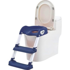 ASPIRE UK® Potty Training tualetes sēdeklis ar kāpnēm ķeblīšiem bērniem Mazu bērnu tualetes krēsls ar mīkstu spilvenu, stabils un neslīdošs, plats pakāpiens meitenēm un zēniem