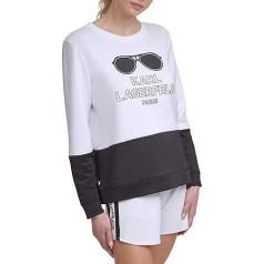 KARL LAGERFELD Damen Colorblock Sunglass Logo džemperis