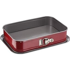 Tefal 1640514 Delibake Auflauffform mit Scharnier, 36 x 24 cm, Karbonrot