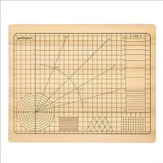 getDigital 11780 Schneidebrett Hochpräzision aus unbehandeltem Buchenholz ar Winkeln und geometrischen Formen 31 x 25 x 2 cm