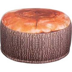 Brandsseller Outdoor Pouf pupiņu soma iekštelpām un āra piepūšamā koka stumbra dizains 55 x 25 cm brūns