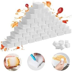 Dirt Eraser Sponge, Pack of 100 Eraser Sponge, Magic Eraser Melamine Sponge, White Cleaning Sponge, Cleaning Sponge for Home, Kitchen, Wall, Bathroom, Shoe Sponge