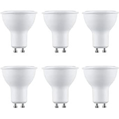 Calugy Pack of 6 LED Prožektori Alumīnija Plastmasa PAR16 7-45 Watt GU10 600 Lumen 840 Vēsi Balts Neregulējams - LED Halogēna Prožektors - LED Reflektorlampa - LED Prožektors - LED Atstarotājs - Vieta - GU10