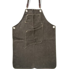 Angus Stoke Archie Premium Leather Apron - Full Leather BBQ Apron - One-Cut Vintage Leather Apron - BBQ & Kitchen