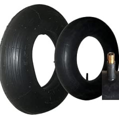 [OKAO] Wheelbarrow Tyre 350-8 + Tube Compatible Trailer Wheel, Tractor Mower, Truck, Trolley. Load 120 kg. TR13 Valve Solid