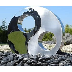 CLGarden Stainless Steel Element Yin Yang for Construction for Garden Fountains Decorative Fountain Sculpture Water Feature Fountain