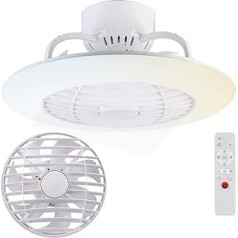 Sichler Haushaltsgeräte lampa ar ventilatoru: 2-in-1 griestu lampa un ventilators ar tālvadības pulti, CCT gaismas diodes, diametrs 30 cm (griestu ventilators ar gaismu, griestu lampas ventilators, viesistabas apgaismojums)