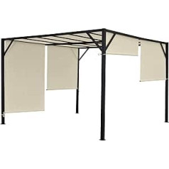 Pergola Baia, Gazebo Patio Canopy and Strong Steel Frame with 6 cm + Sliding Roof ~ 3 x 3 m