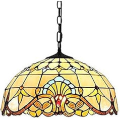 E27 Tiffany piekarināmā gaisma dekoratīvā gaiša vintage stikla piekaramā lampa ar regulējamu ēdamgalda augstumu ēdamistaba Virtuves lampas Retro piekaramā lampa Dzīvojamās istabas lampa kulonu gaisma Guļamistabas pagraba bēniņi