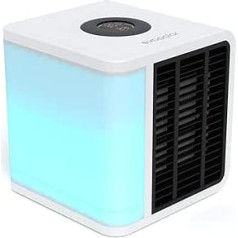 Evapolar evaLight Plus gaisa dzesētājs un mitrinātājs. Pārnēsājams dzesēšanas ventilators ar pilna spektra LED fona apgaismojumu. Kluss, ērti lietojams, stilīgs, efektīvs - melns, EV-1500