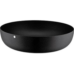 Alessi JM17/29 BT - Round Design Basket, Coloured Steel with Epoxy Resin and Relief Jewellery, Black, 29 cm