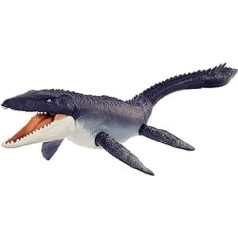 Jurassic World HNJ57 Dominion Mosasaurus dinozauru darbības figūra, 70 cm garš ar kustīgām locītavām, fiziska un digitāla spēle, dinozauru rotaļlieta bērniem no 4 gadiem