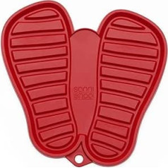 Shoo.pad Shoe Drip Tray Made of Flexible TPE Shoo.pad: Flexible, Washing Machine-Resistant Shoe Drying Mat, Shoe Rack, Drip and Dirt Trapper Mat for Children's Shoes S (up to Shoe Size 31) Red