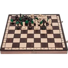 Square - Chess Game - Sport - 40 x 40 cm - Wooden Chess Pieces & Chess Board