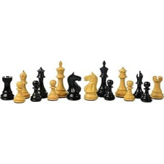 BCBESTCHESS Handmade Wooden Chess Pieces 32 Chess Pieces with 2 Extra Queens 3.5