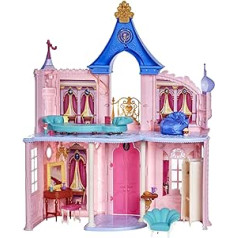 Disney Princess Comfy Squad Castle, Leļļu namiņš ar 6 mēbelēm un 16 aksesuāriem, rotaļlieta meitenēm no 5 gadiem