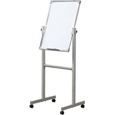 LOOQS Doppelseitiges, trocken abwischbares Whiteboard mit mobilem Ständer, magnetisches Schreib-Whiteboard für das Heimbüro, das Schulwohnheim, das Spielzimmer, 19,6 x 27,5 Zoll