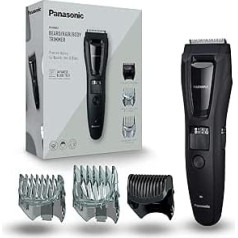 Panasonic ER-GB61-K503 Мужской триммер для бороды и головы 3 в 1, перезаряжаемый из нержавеющей стали, длительный срок службы батареи, 39 настроек, 3 акс