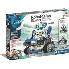 Clementoni 52397 59122 Galileo Science — kodēšanas laboratorijas RoboMaker starteris, izglītojošā robotikas laboratorija, programmēšana un kodēšana, elektroniska izglītojoša spēle, rotaļlieta bērniem no 8 gadiem