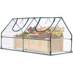 Quictent Foil Greenhouse, Greenhouse for Outdoor Greenhouse with Zip, Cold Frame for Tomatoes, Vegetables, Plants, 180 x 92 x 92 cm, Transparent