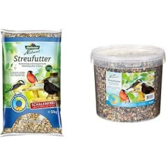 Dehner Natura Wild Bird Food, Shell-free Scattered Food, 5 kg & Natura Wild Bird Food, Scattered Food in Bucket, 3 kg