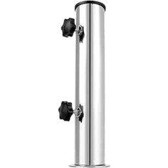 QWORK Stainless Steel Parasol Holder, Umbrella Baser Standpipe for Granite, Parasol Stand