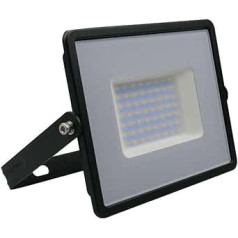 LED-Strahler Flood Light, LED-Strahler für den Außenbereich, IP65, 50 W, 4300 Lumen, Slim 198 x 167 x 28 mm (schwarz, neitrāls 4000 K)