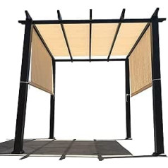 Alion Home Pergola HDPE caurlaidīgs saulessargs ar stabu kabatām lapenei, 16" x 9", Banha Beige
