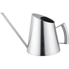 1500 ml Stainless Steel Watering Can Brushed Solid Watering Can with Long Spout for Indoor Outdoor Garden Plants Watering