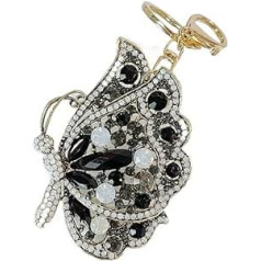 Clownred Butterfly Keychain Crystal Key Rhinestone Hanging Pendant Charm Crystal Keychainains for Women for Car Key