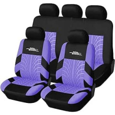 AUTOYOUTH automašīnu sēdekļu pārvalki Universal Fit Complete Komplekts Auto sēdekļa aizsargs Riepu sliedes Auto sēdekļu aksesuāri 9 gab. Purpursarkani