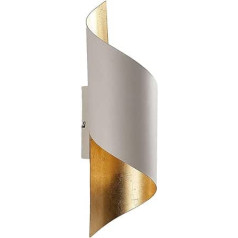 Lindby Vanni sienas lampa, iekštelpu sienas lampa (moderna) balta metāla krāsā guļamistabai (1 spuldze, E27) - sienas prožektors, sienas apgaismojums/dzīvojamā istaba, guļamistabas apgaismojums