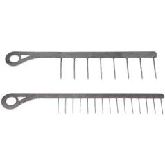 WurstKamm Sausage Turner Stainless Steel Sausage Barbecue Tongs Sausage Holder Grill Food Holder Bratwurst Rostbratwurst Grill Accessories Barbecue Gadget Gift (Set 1 Mini + Maxi)