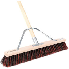 BawiTec Special Street Broom with Special Handle Stabiliser and Handle Arenga Elaston Bristle Mix Width 100 cm Length Broom Handle 160 cm Robust for Coarse and Fine Dirt Broom Sweeping Brush Street
