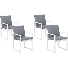 4 Classic Dark Grey Garden Chairs