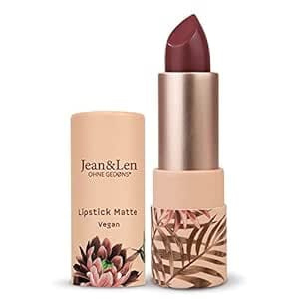 Jean & Len Velvet Paradise 103 Matte Lipstick, Silky Nourishing Lipstick, for a Comfortable Application and Gentle Feel, Matte Lipstick, Parabens & Silicones, Vegan, 4 ml