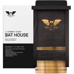 Bat House for Outdoors - The Complete Bat Box for Outdoor Use - Clean Your Garden of Mosquitoes - Bat Box without Paint Inside - One Chamber Cedar Wood Bat - Wildyard