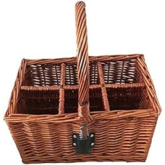 6 Bottles Wine Champagne Drinks Indoor Outdoor Wicker Basket