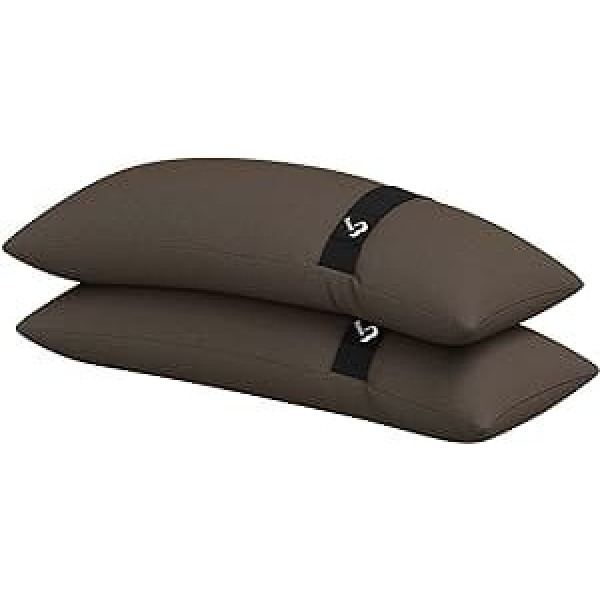 BASER - Straight Refillable Sandbags, Refillable Weights for Cantilever Umbrellas, Parasols, Umbrella Stands and Garden Accessories (2 x 25kg, Dark Brown)