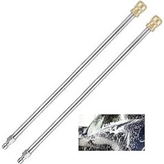 2 Pieces Pressure Washer Extension Rods, Car Wash Pressure Washer Straight Replacement Lance for Car Chassis Washer Car Nozzles with 1/4