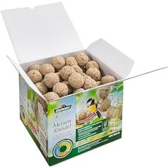 Dehner Natura Wild Bird Food, Bird Fat Balls, without Net, in Box, 100 Pieces (10 kg) & Natura Wild Bird Food, 30 Pieces (3 kg)