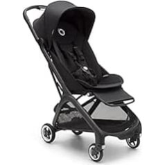 Bugaboo Butterfly īpaši kompakti ceļojumu rati, mazi un viegli, ar vienu roku salokāmi un viegli vadāmi, ergonomiski pilsētas rati zīdaiņiem no 6 mēnešu vecuma, ar daudz vietas glabāšanai, pusnakts melni