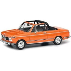 Schuco 450908600, oranžs BMW 2002 kabriolets, Baur, sveķi, modelis auto, 1:43