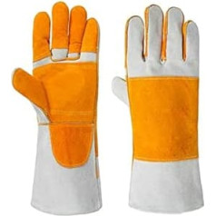 FLYIFE Arbeitshandschuhe 6 Paar Schutzhandschuhe Gartenhandschuhe Mechaniker Handschuhe aus Leder| Für Herren |Universal-Lederhandschuhe geeignet für den privaten und gewerblichen Gebrauch
