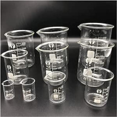 10 Teile/satz Glas Becher Chemie Experiment Labware Für Schule Labor Ausrüstung (1 set für 10 stücke) ()