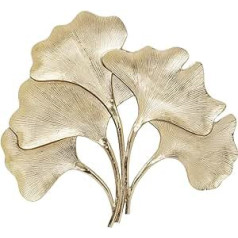 Kare Design Sienas apdare Ginkgo Gold Liels Elegants Sienas Rotājums Zelta Ginkgo Koka Lapu Piederums Sienai (A x P x D) 66 x 72 x 4 cm