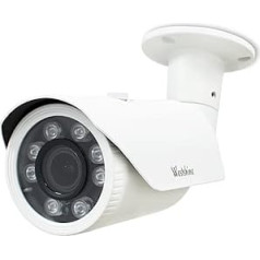 WESTSHINE 1080P CCTV novērošanas kameras āra ūdensnecaurlaidīga ložu kamera, 2,8–12 mm platleņķa 1/2,7 collas CMOS 8-IR LED 100 pēdu infrasarkanais nakts redzamība, 4 vienā (TVI + CVI + AHD + analogais) (Varifocal)
