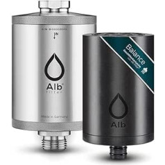 Alb Filter® Balance Shower Filter for Healthy Skin & Hair Stainless Steel Natural