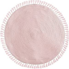 Lurex Pink Rug with Fringes D.90